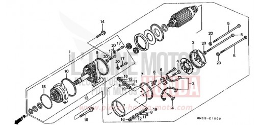 STARTING MOTOR (GL1500J/K) GL1500J de 1988